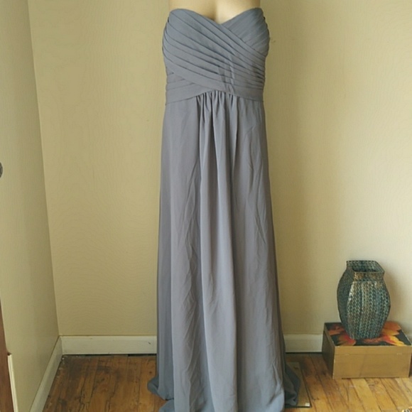 christina wu Dresses & Skirts - CHRISTINA WU Strapless Prom Dress Charcoal Gray